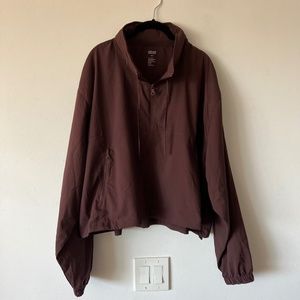 Girlfriend Collective Maroon Hooded Windbreaker XXXL